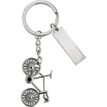Branded Huntash Nickel plated keychain