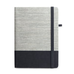 ROUSSEAU. A5 notebook in straw fibre and cotton canvas