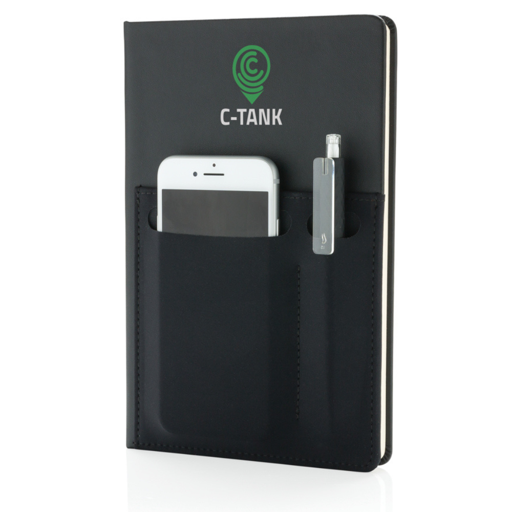 Branded A5 Deluxe notebook with smart pockets