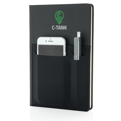 Branded A5 Deluxe notebook with smart pockets