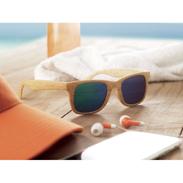 Branded Wooden look sunglasses
