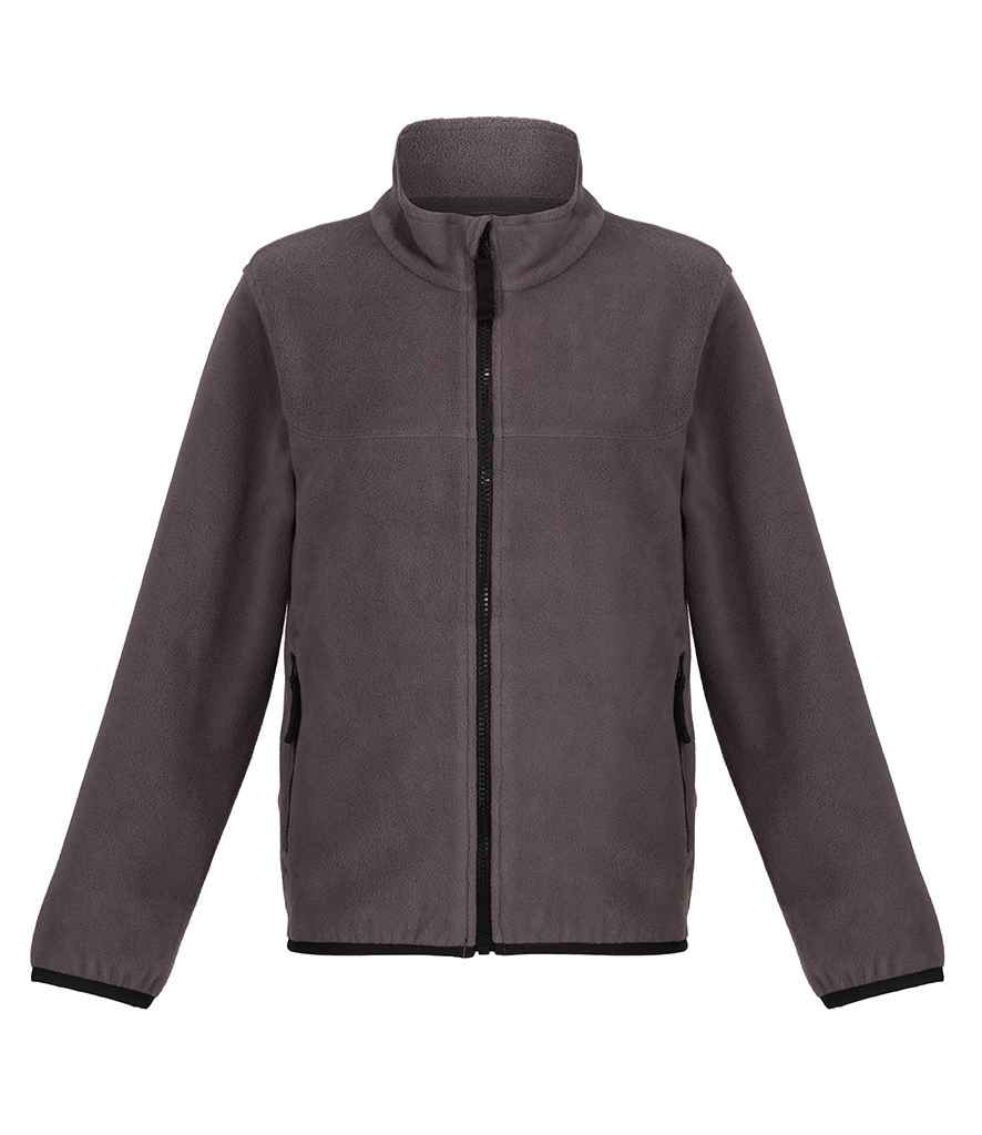 Regatta Kids Full Zip Micro Fleece Jacket Seal Grey/Black