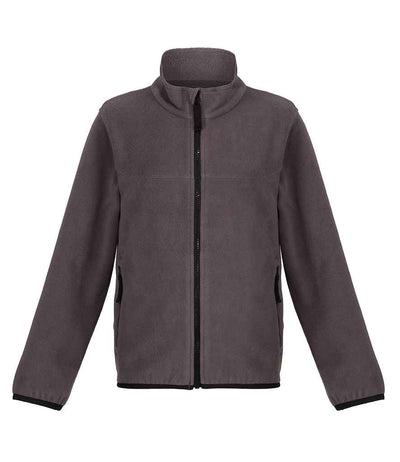 Regatta Kids Full Zip Micro Fleece Jacket Seal Grey/Black