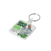 45mm Square Keyring
