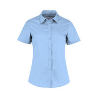 Kustom Kit Ladies Short Sleeve Tailored Poplin Shirt