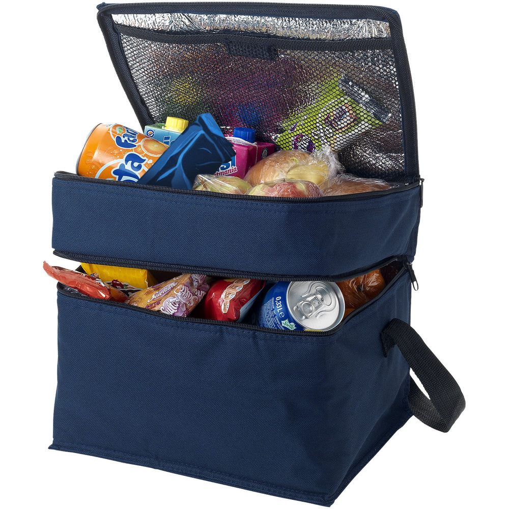 Branded Oslo 2-zippered compartments cooler bag 13L