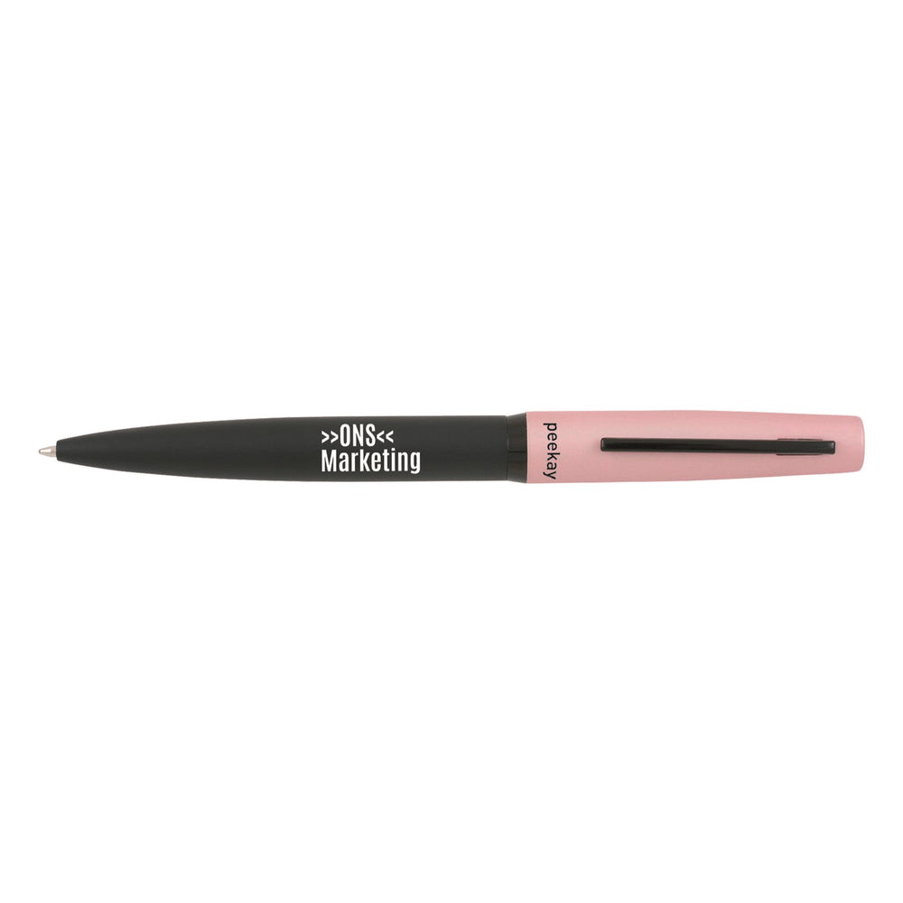 Branded Pitcorthie SAMARIA metal ballpen with blue ink