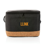 Branded Impact AWARE™ XL RPET two tone cooler bag with cork detail