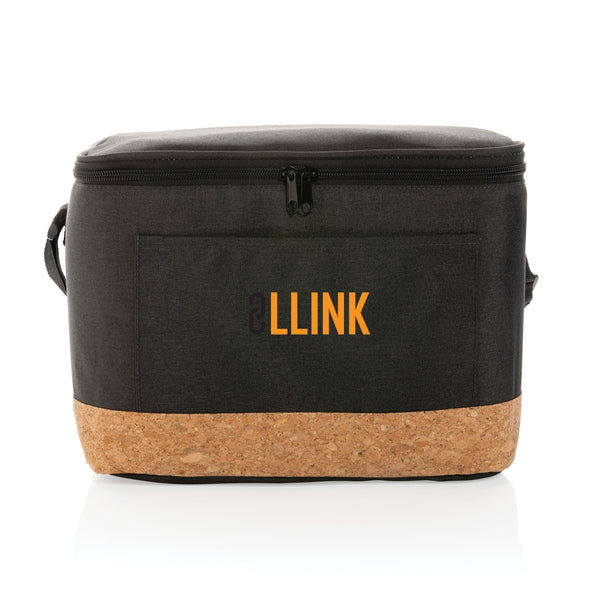 Branded Impact AWARE™ XL RPET two tone cooler bag with cork detail