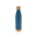 Vacuum stainless steel bottle with bamboo lid and bottom