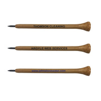 Golfer's Bamboo Golf Tee Pencil - 80mm x 7mm