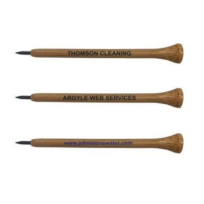 Golfer's Bamboo Golf Tee Pencil - 80mm x 7mm