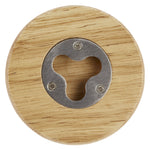 Branded Scoll wooden coaster with bottle opener