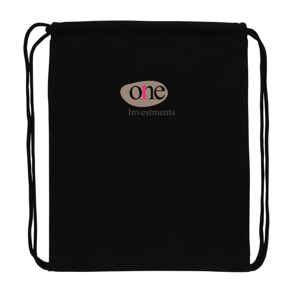 Branded Impact AWARE™ recycled cotton drawstring backpack 145g