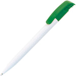 KODA CLIP ball pen WHITE barrel with green clip