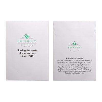 Seed Pack in White Paper Envelope Butterfly & Bee Mix