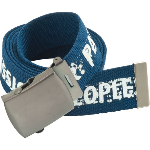 Branded Polyester Canvas Belt with Buckle