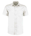 Kustom Kit Short Sleeve Tailored Poplin Shirt White