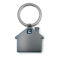 House shape plastic key ring