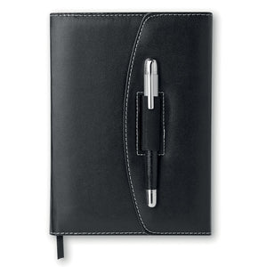 A5 notebook portfolio with pen