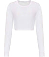 AWDis Ladies Long Sleeve Cropped T-Shirt