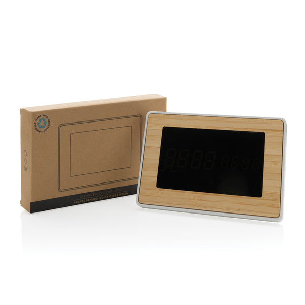 Branded Utah RCS recycled plastic and bamboo LED clock