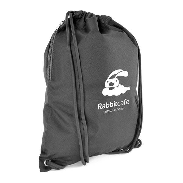 Branded 300D polyester drawstring bag with Thick cord and Side zip pocket
