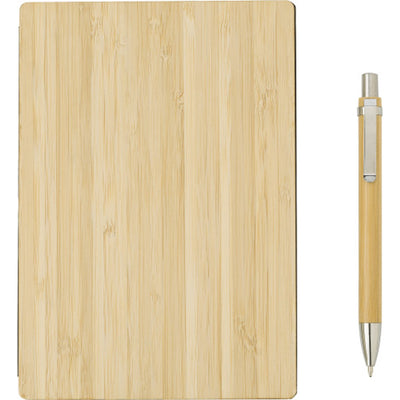 Branded Freshborough Bamboo covered notebook