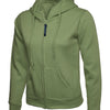 Branded Ladies Classic Full Zip Hooded Sweatshirt