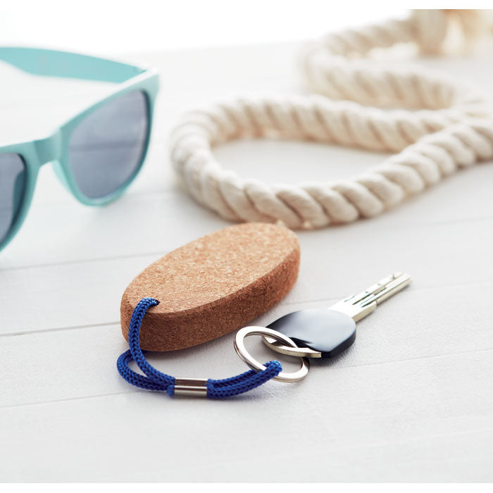 Branded Floating cork key ring