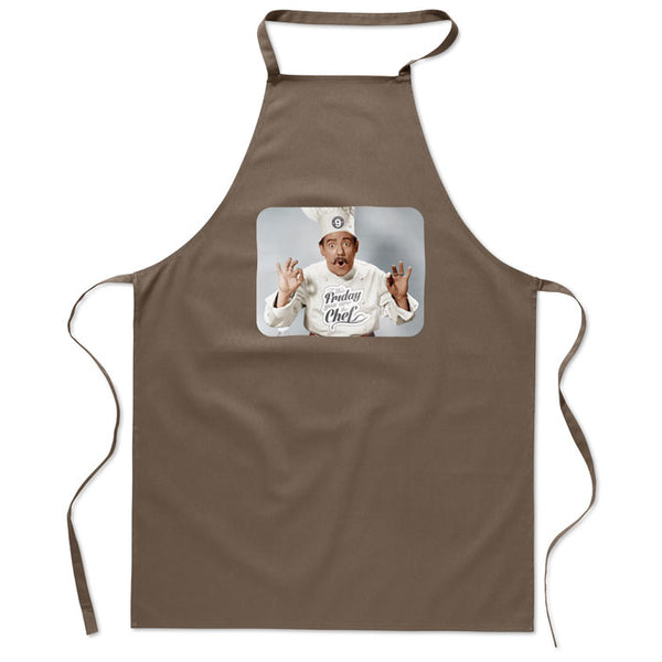 Kitchen apron in cotton Taupe