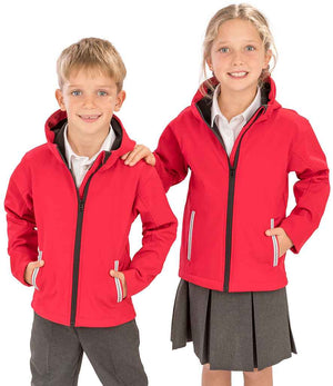 Result Core Kids TX Performance Hooded Soft Shell Jacket Red/Black