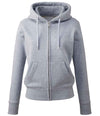 Anthem Ladies Organic Full Zip Hoodie Grey Marl