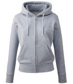 Anthem Ladies Organic Full Zip Hoodie Grey Marl
