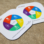 Branded Brite-Mat® square coaster