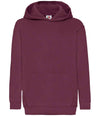Fruit of the Loom Kids Classic Hooded Sweatshirt Burgundy