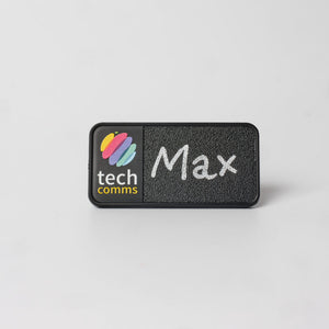 Always Recycled Chalkboard Name Badge – Right Window