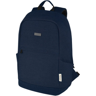 Branded Joey 15.6" GRS recycled canvas anti-theft laptop backpack 18L