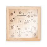 Branded Pine wooden labyrinth game