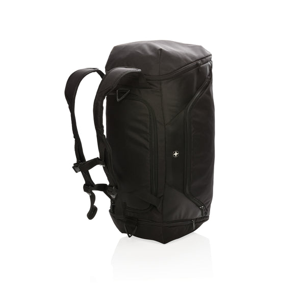 Branded Swiss Peak RFID sports duffel & backpack