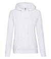 Fruit of the Loom Classic Lady Fit Hooded Sweatshirt White