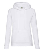 Fruit of the Loom Classic Lady Fit Hooded Sweatshirt White