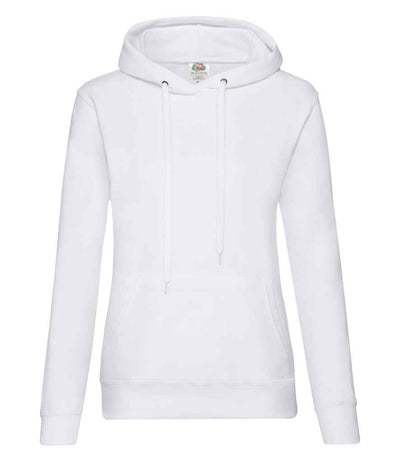 Fruit of the Loom Classic Lady Fit Hooded Sweatshirt White
