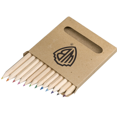Branded 12 Piece 9cm Pencil Set