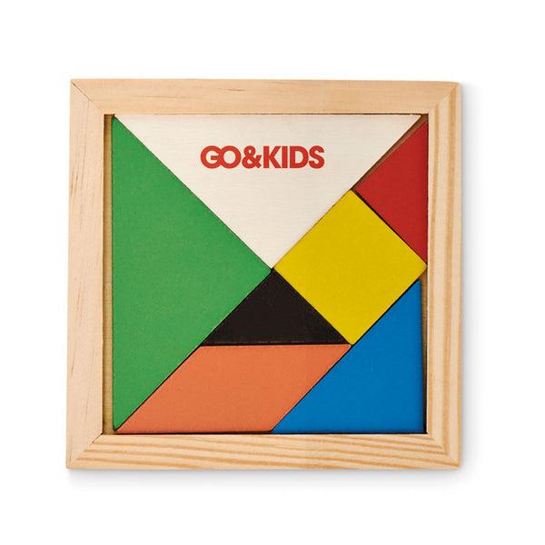 Branded Tangram puzzle in wood
