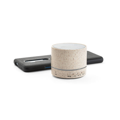 LINEU. ABS and straw fibre speaker with microphone