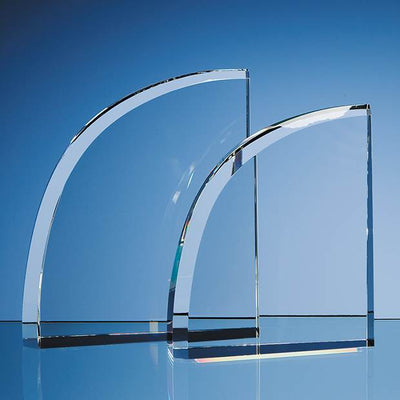 15.5cm Optical Crystal Facet Curve Award