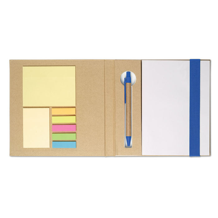 Branded Recycled Carton Notebook with memo set and pen