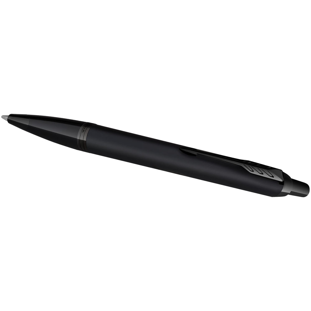 Branded Parker IM achromatic ballpoint and rollerball pen set with gift box