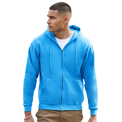 Fruit of the Loom Classic Zip Hooded Sweatshirt Azure